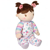 Douglas Isabelle Rainbow Stripe Soft Baby Doll